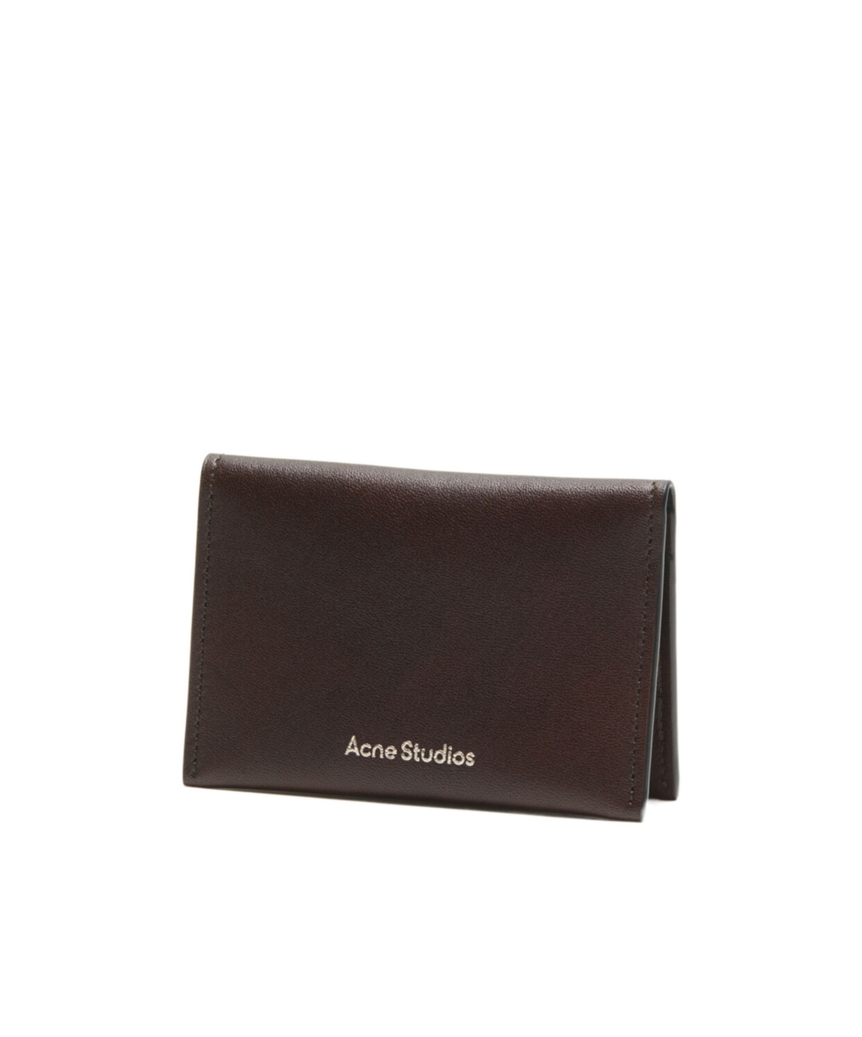 Acne Studios Folded Leather Wallet In Brown