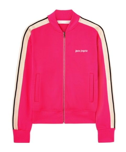 Palm Angels Logo Embroidered Track Jacket In Pink