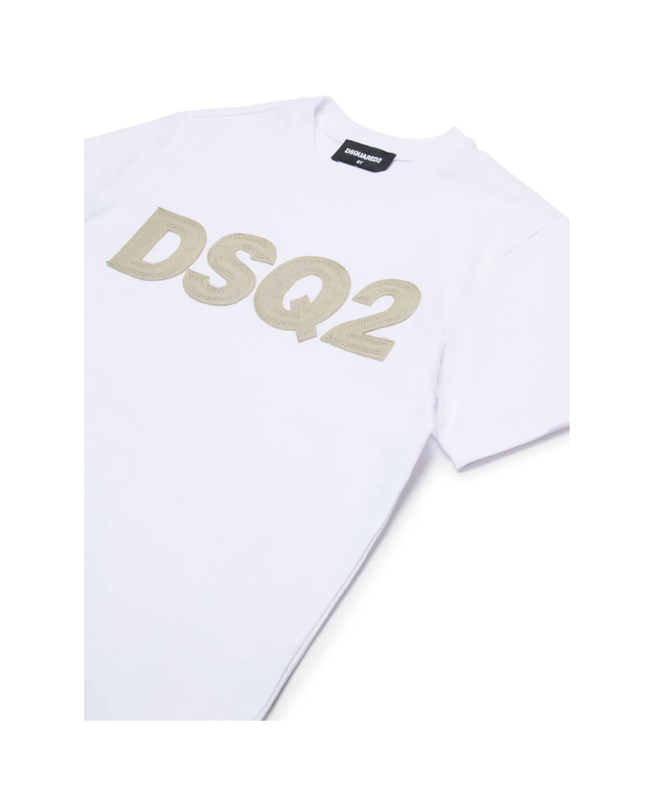Dsquared2 Logo-appliqué T-shirt In White