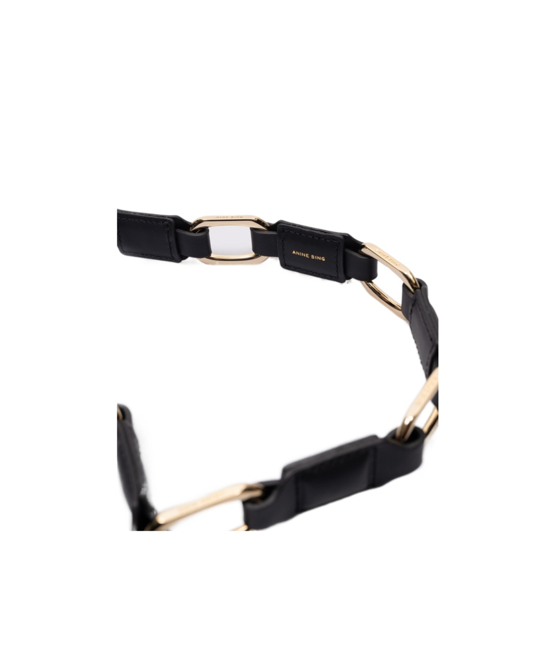 Shop Anine Bing Chain Belt In Black