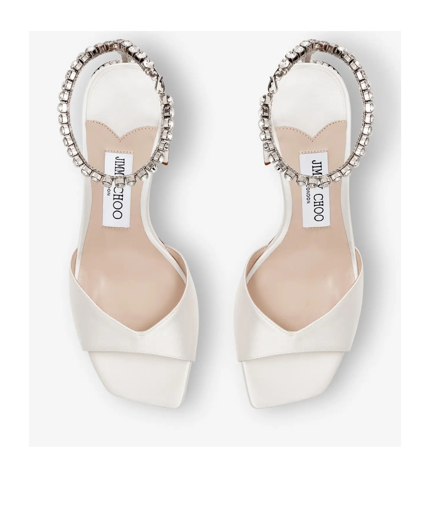 Jimmy Choo Thick-heeled Sandals In White