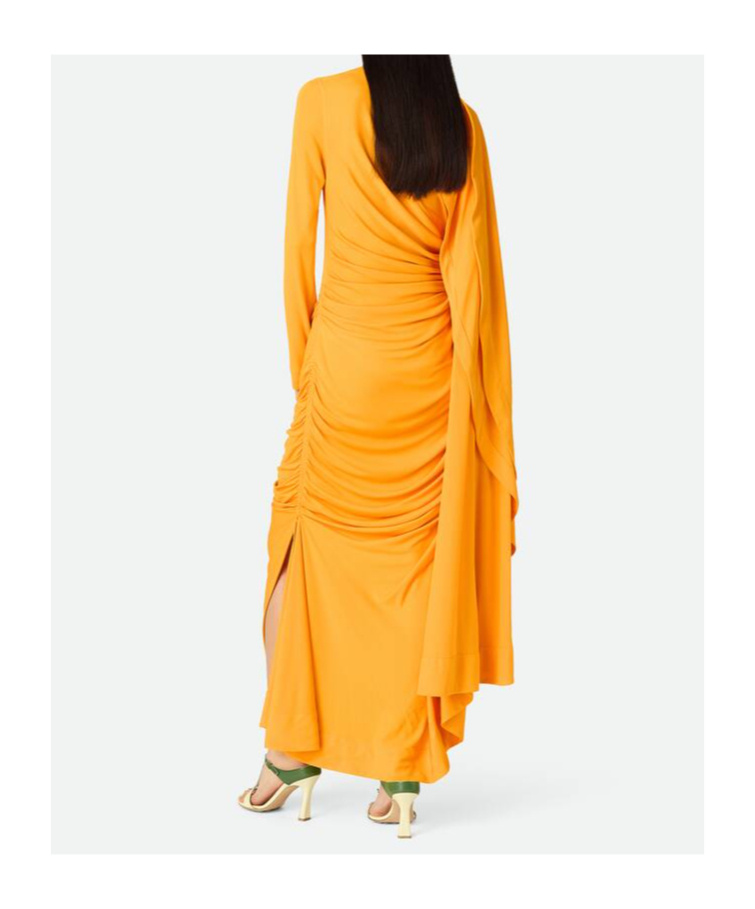 BOTTEGA VENETA VISCOSE JERSEY DRAPED DRESS