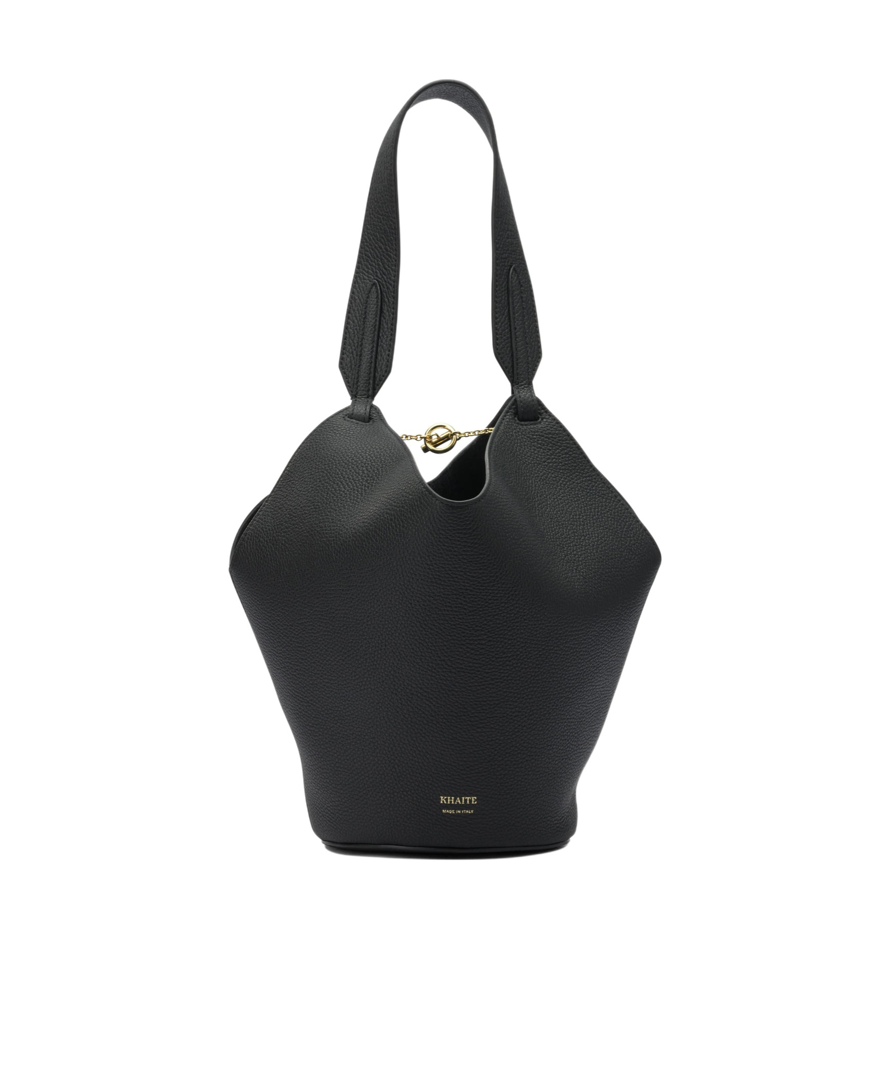 Khaite Lotus Chain Detailed Mini Tote Bag In Black
