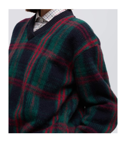 Aspesi Checkered Sweater In Multi