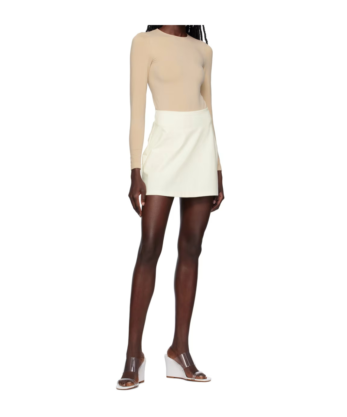 Wolford Aurora Long-sleeved Jumpsuit In Nude