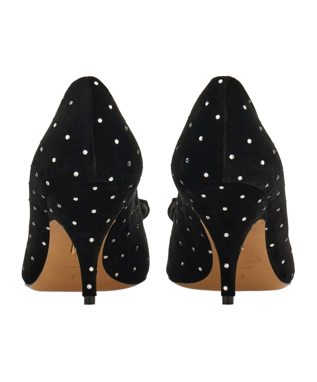 Ferragamo Pointed Pump With Soft Bow In Black