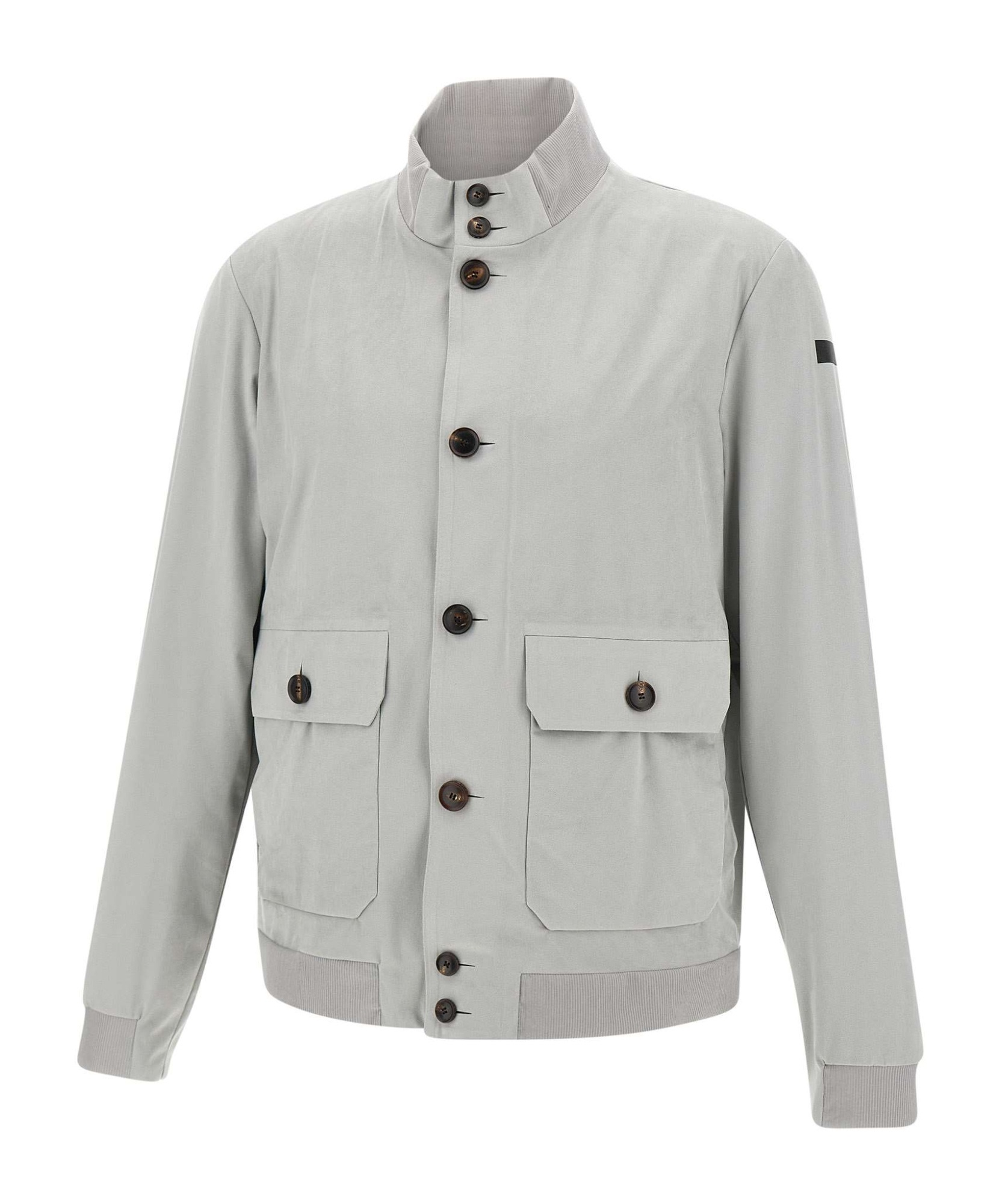 Rrd Nabucco Button-up Bomber Jacket In Grey