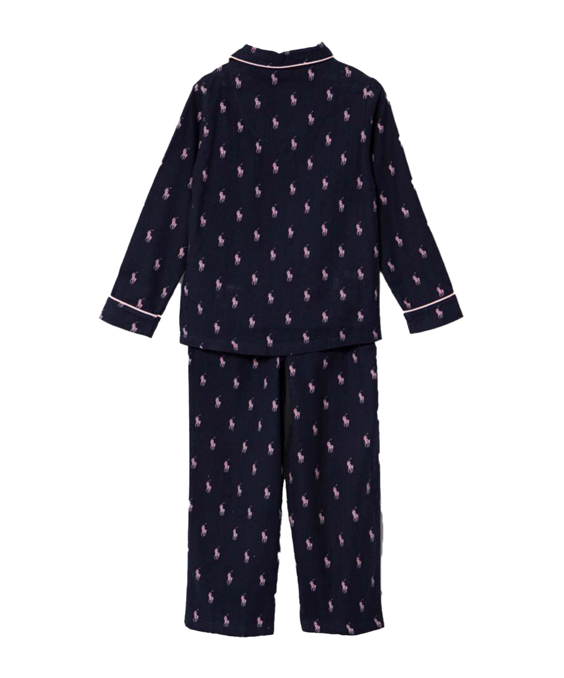 Polo Ralph Lauren Full Body Logo Pajamas Two-piece Pyjamas In Black