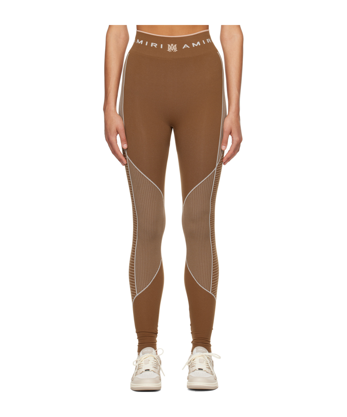 Amiri Ma Seamless Skinny Leggings In Brown