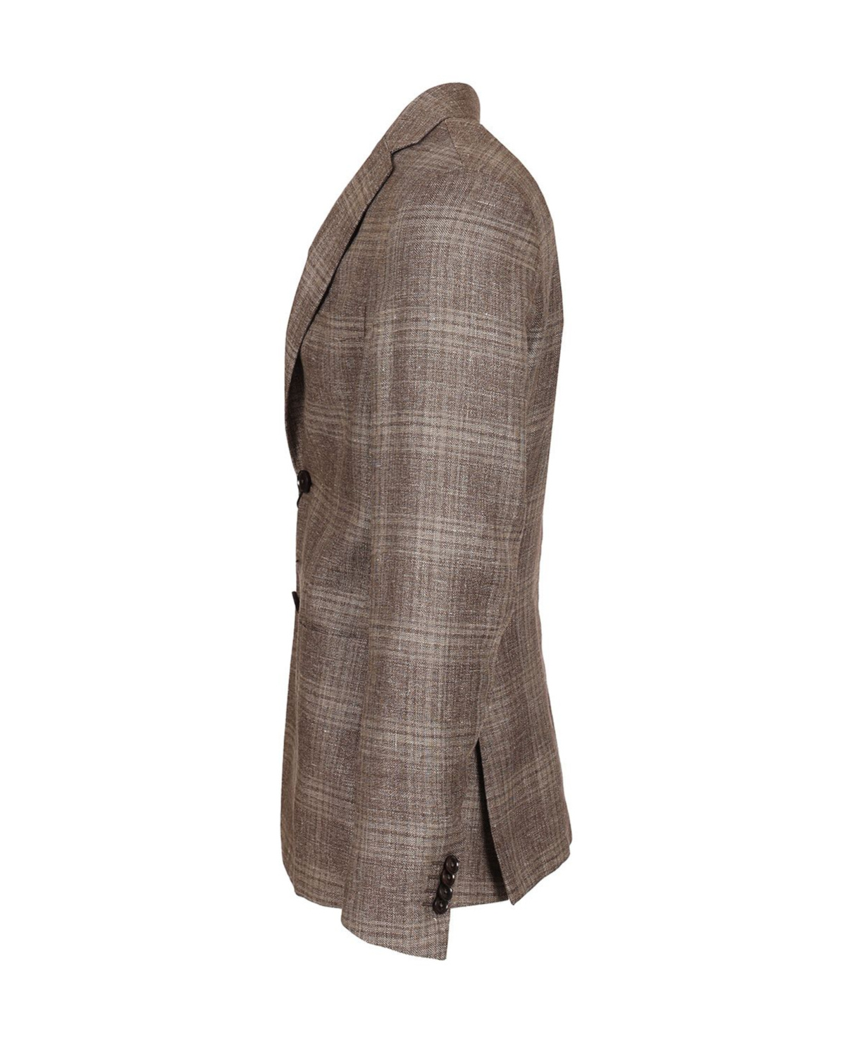 Shop Zegna Long-sleeved Suit Jacket In Brown