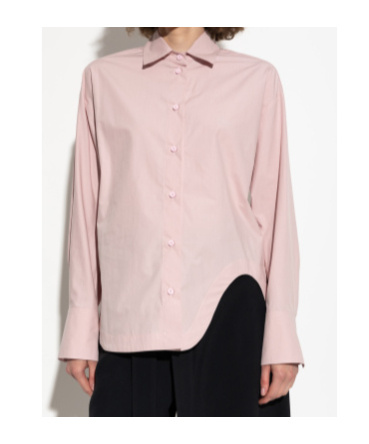 Attico Collared Neck Long Sleeves Shirt In Pink
