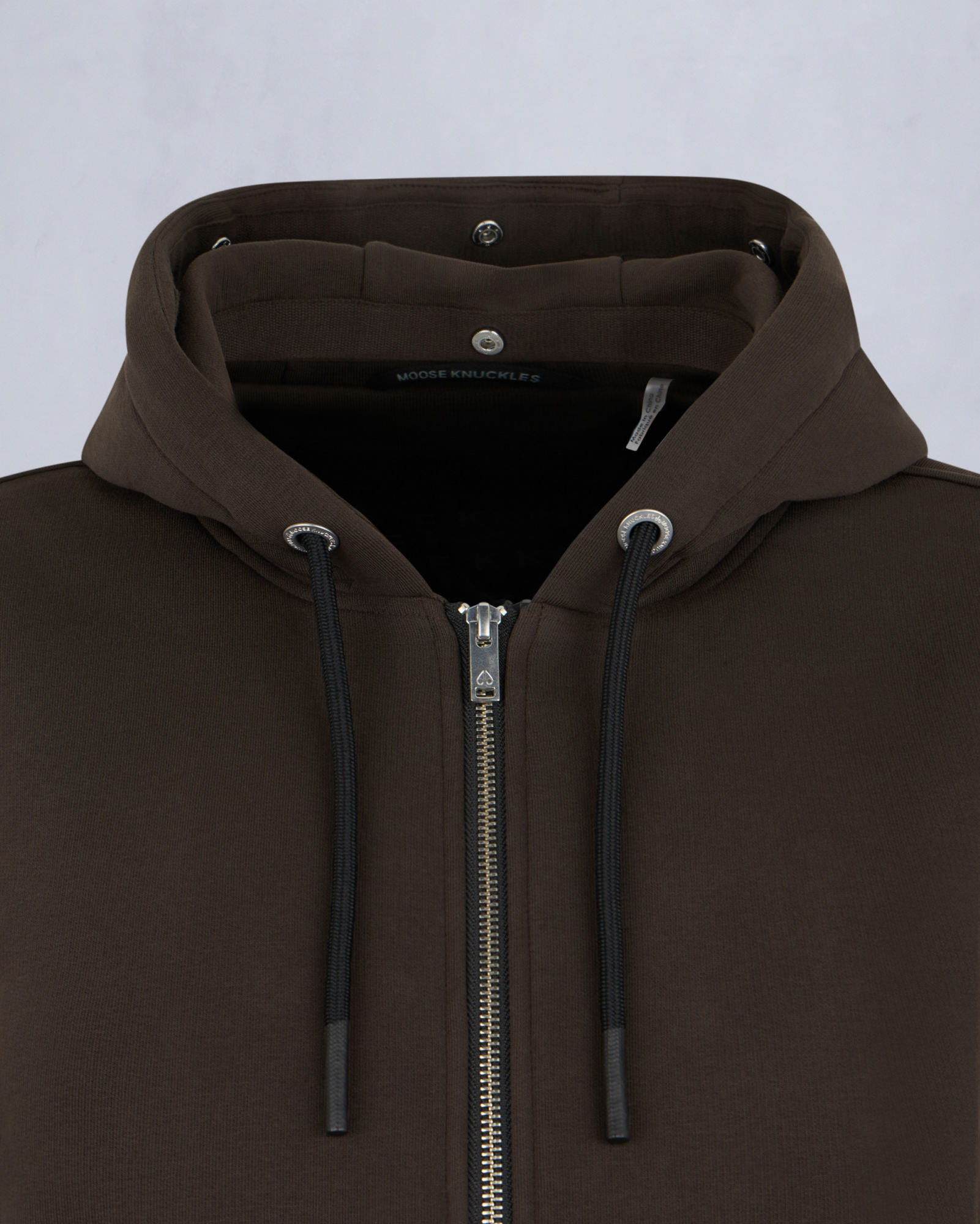 Moose Knuckles Fleece Hooded Sweatshirt In Black