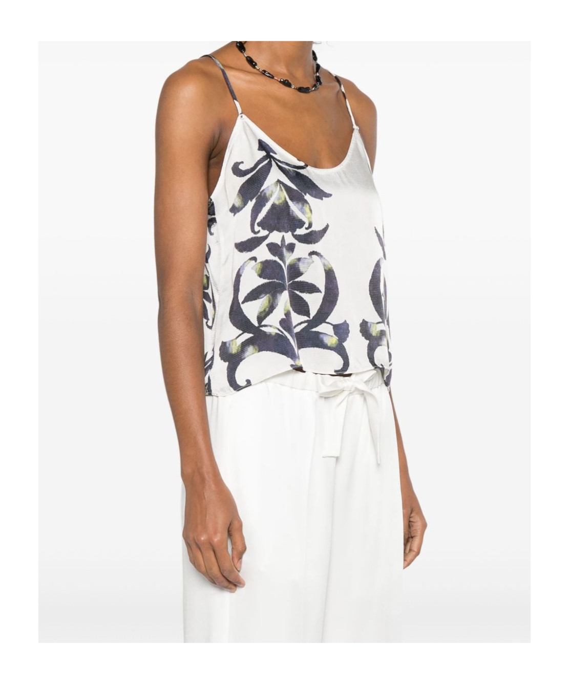 Shop Forte Forte Round Neck Suspenders In White