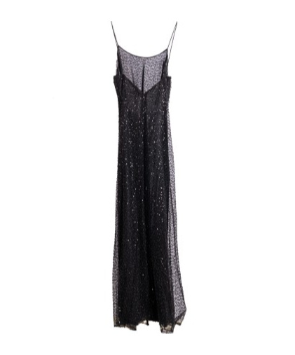 Shop Emporio Armani Jet-embroidery Sequin Maxi Dress In Black