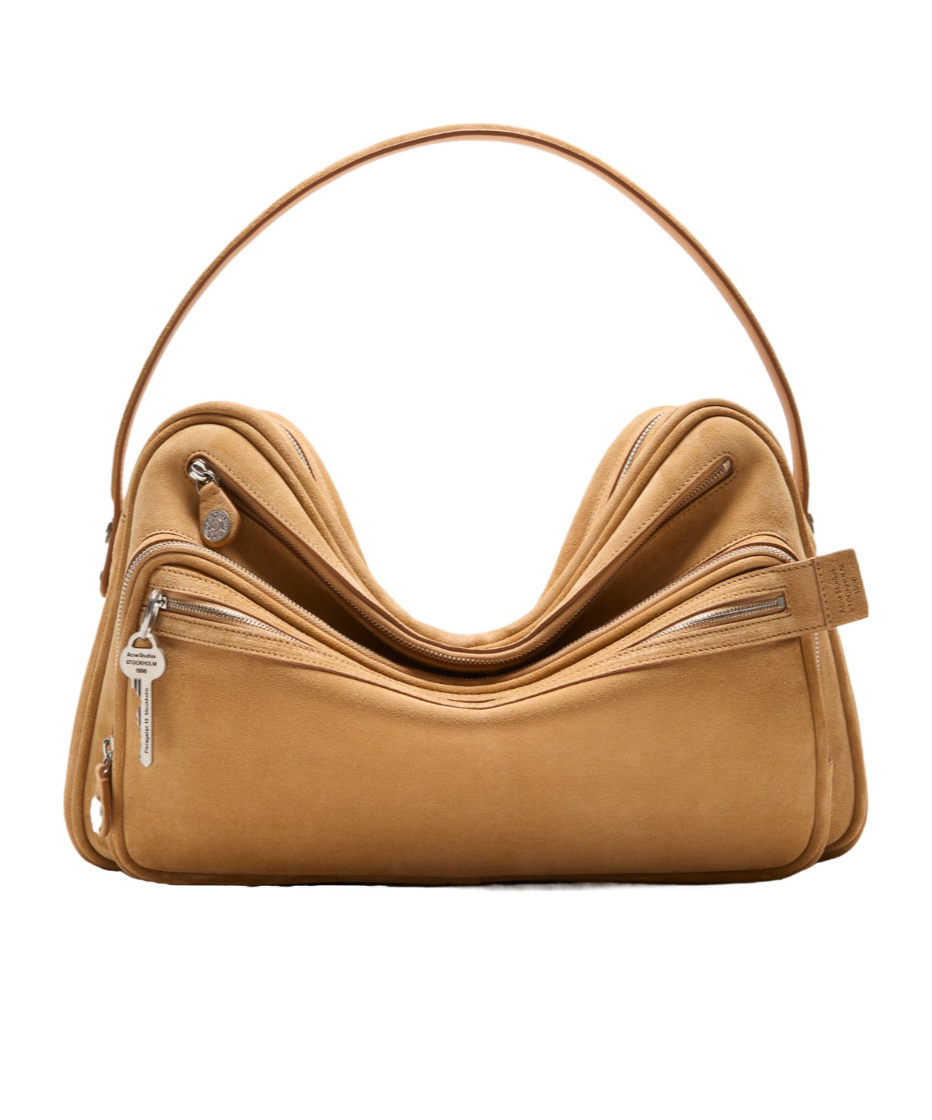 Acne Studios Camero Camera Suede Leather Shoulder Bag In Brown