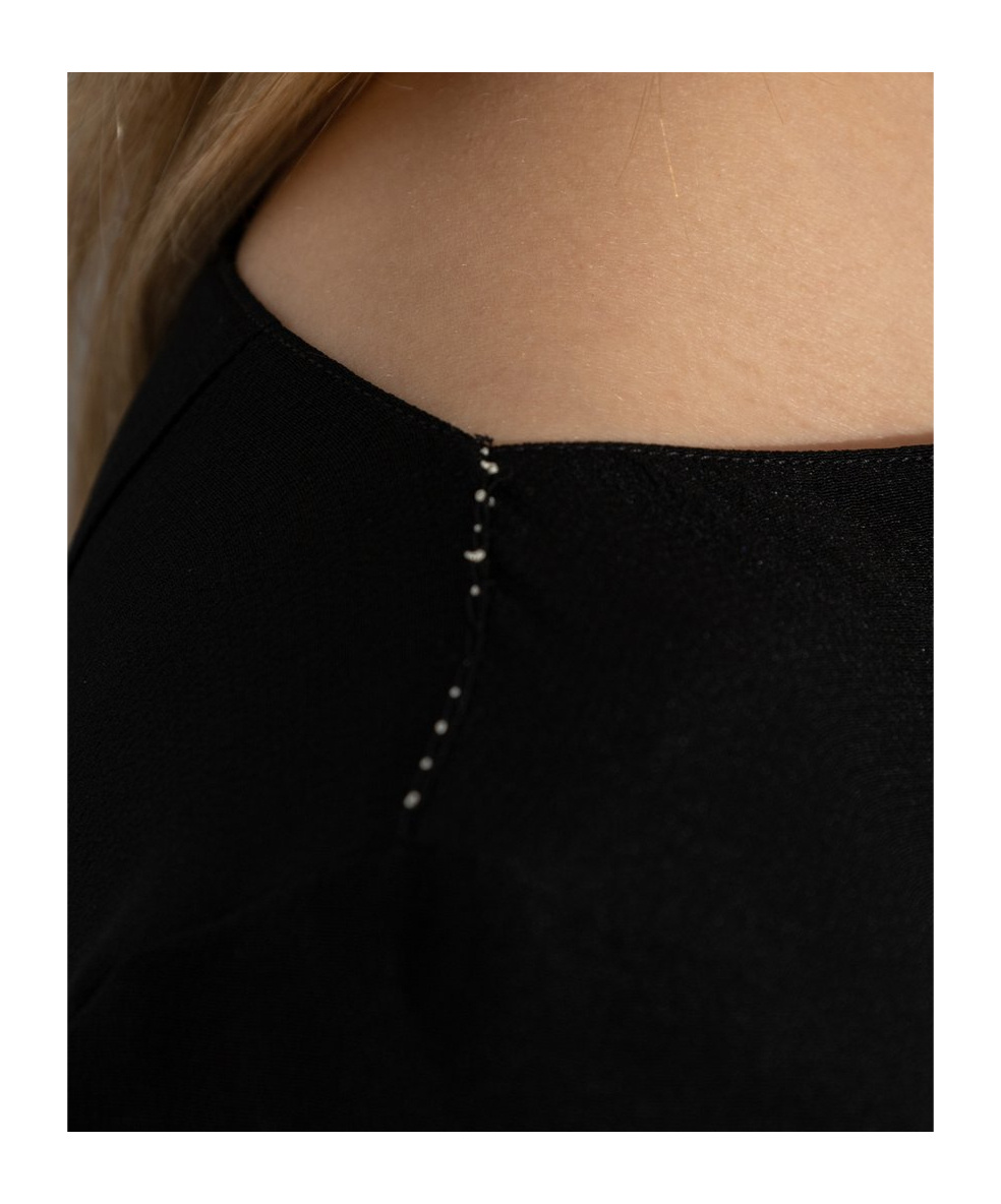 Marni Fluted-hem Midi Dress In Black