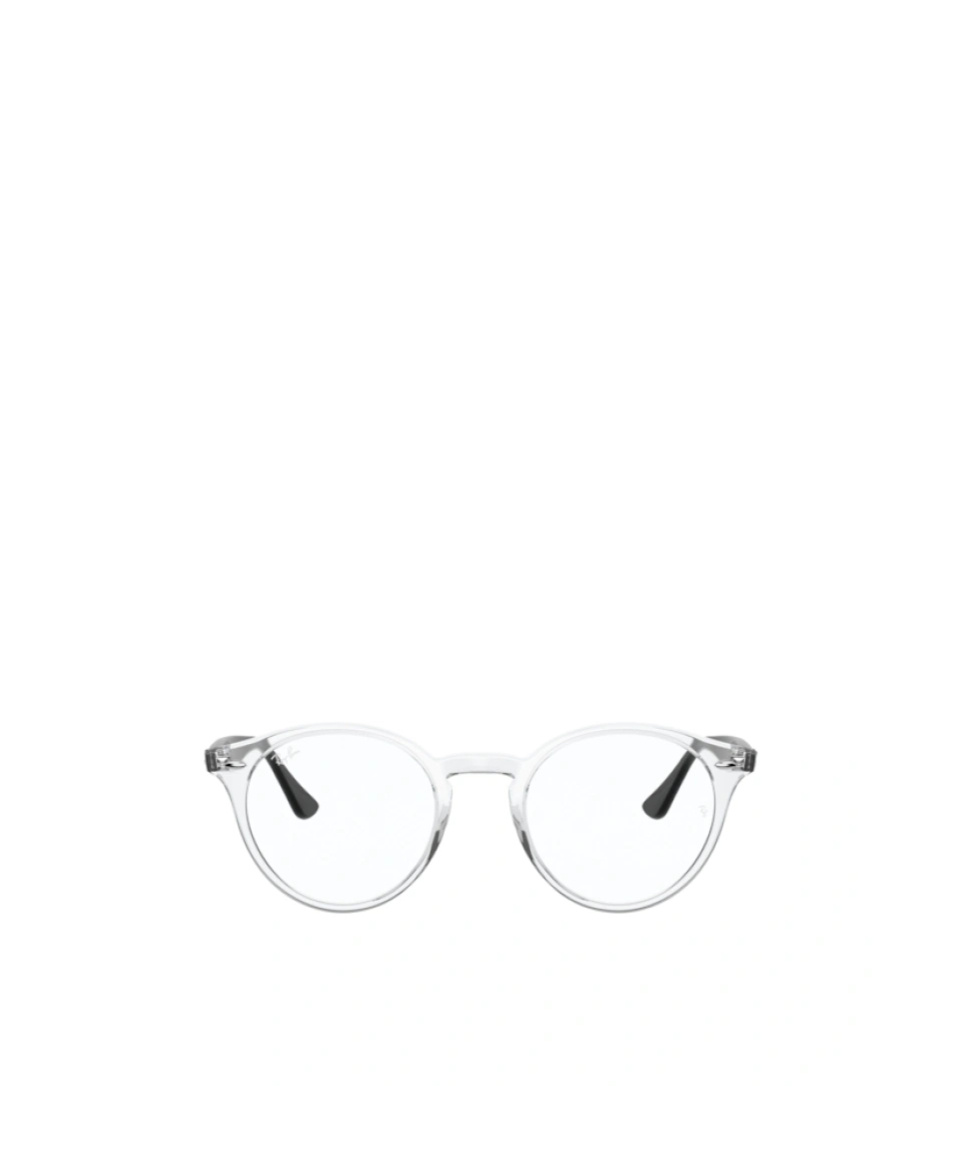 Ray Ban Geometric Frame Plain Mirror In White