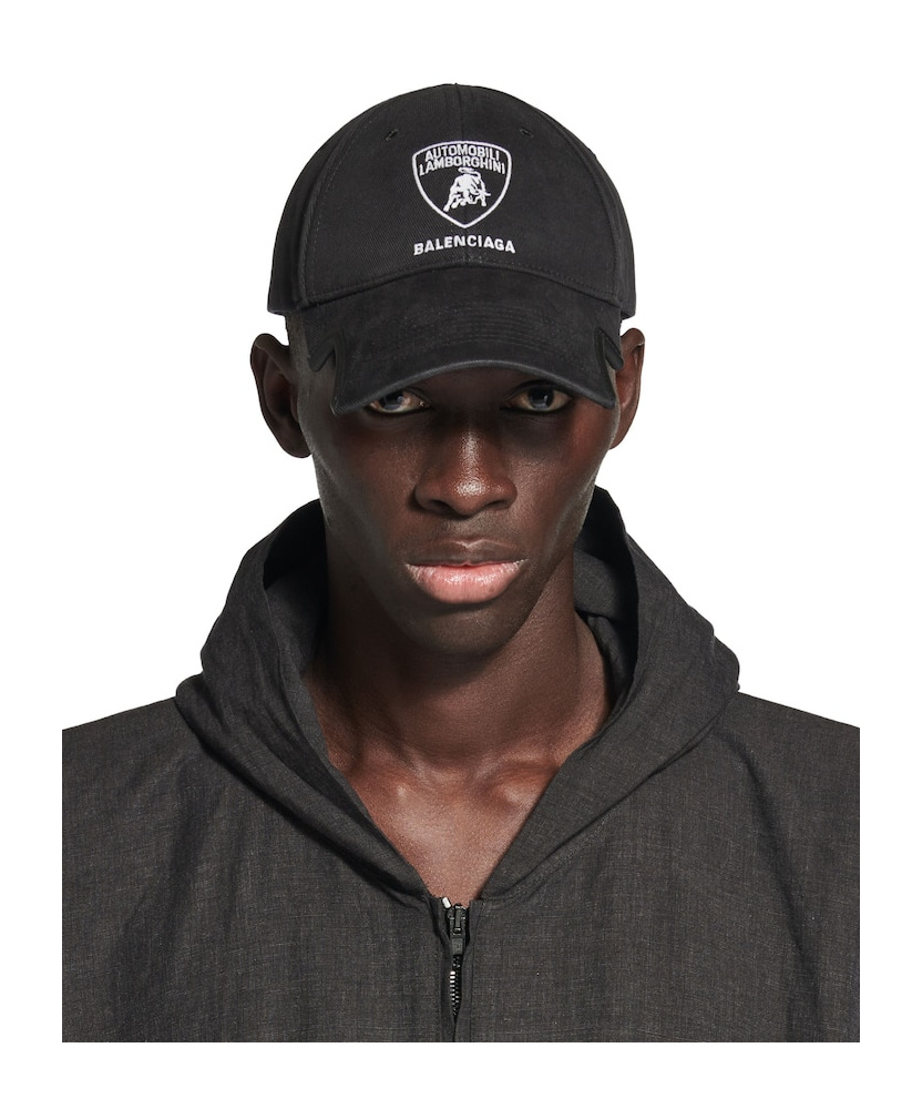 Balenciaga X Automobili Lamborghini Logo Embroidered Adjustable Baseball Cap