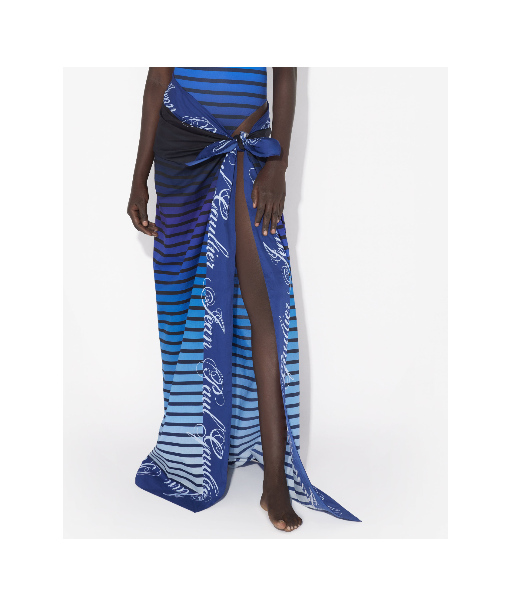 Jean Paul Gaultier Printed Cage Yarn In Blue