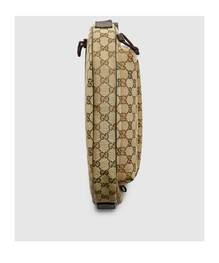 Gucci Men's Small Crossbody Gg Bag In Nude