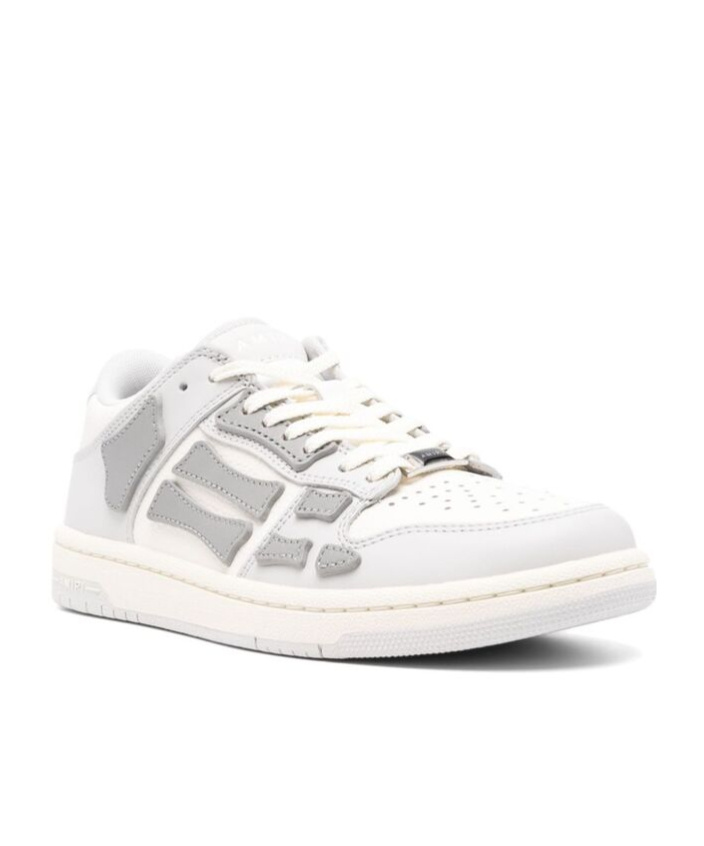 Amiri Skel Colorblock Low-top Sneakers In White