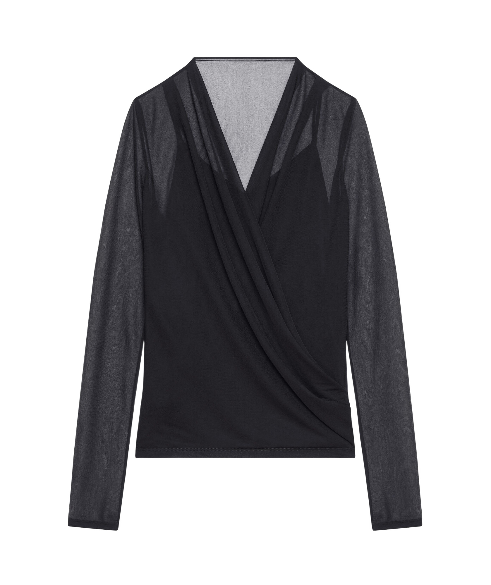 Givenchy Draped Blouse In Jersey In Black