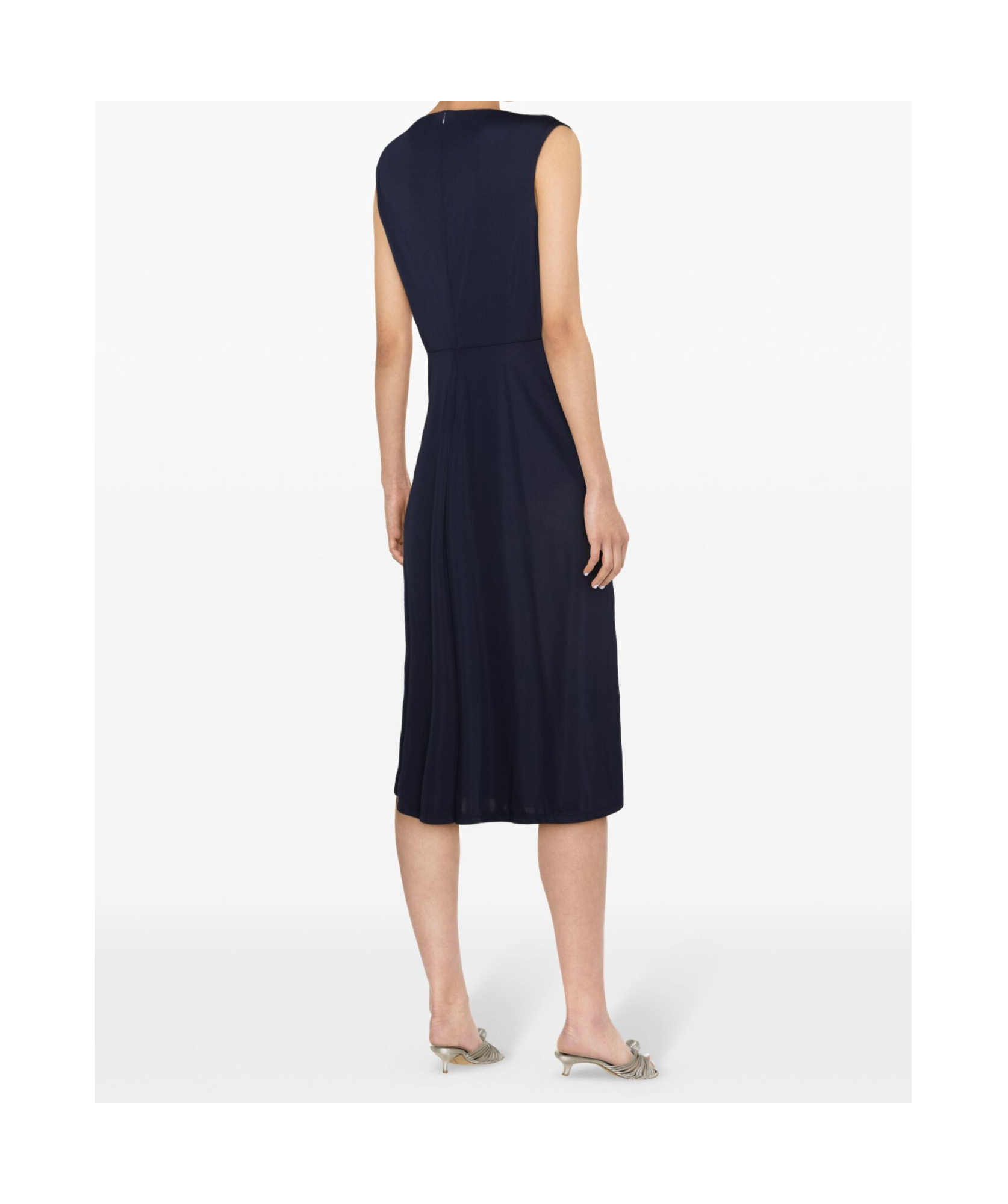 Polo Ralph Lauren Tessane Flared Midi Dress In Black