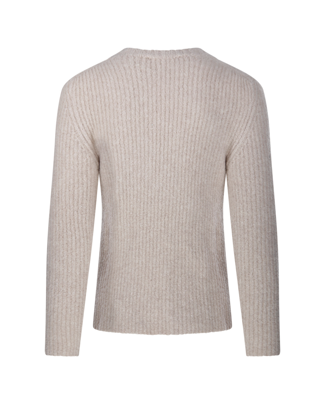 Autry Crew Neck Ribbed Texture Long Sleeves Sweater In Nude