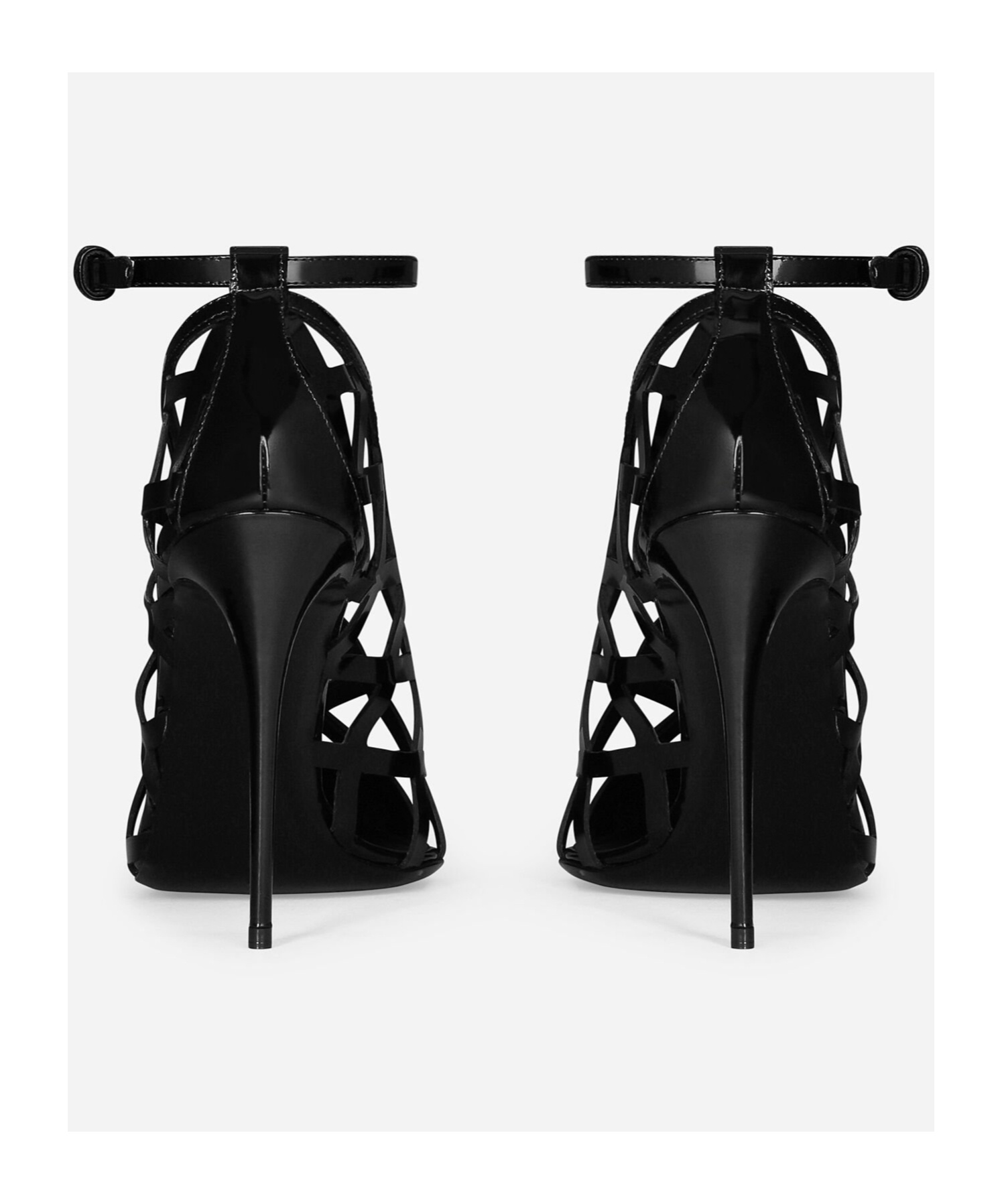 Dolce & Gabbana Lollo 105 Polished Leather Pumps In Black