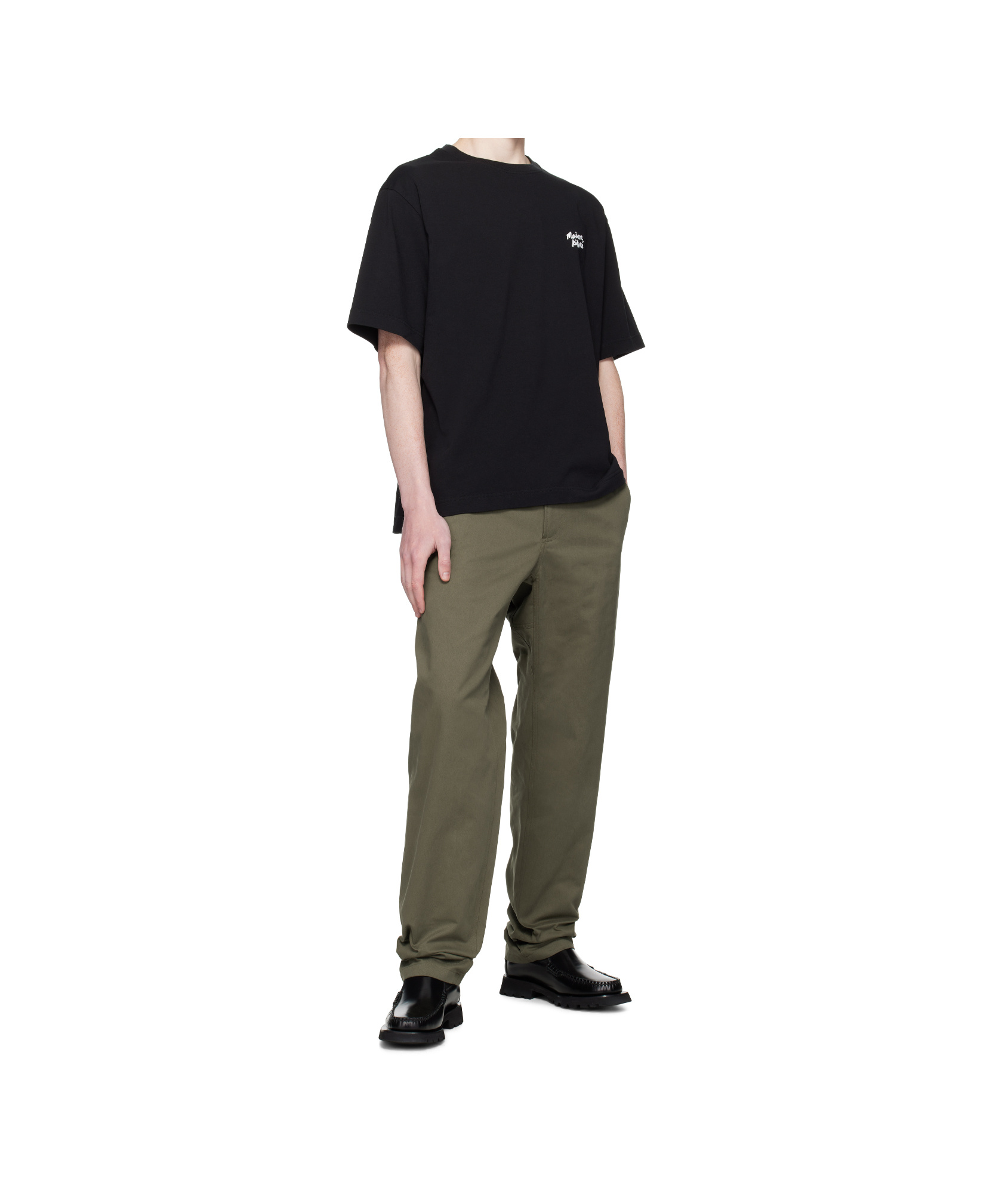 Maison Kitsuné Maison Kitsune Handwriting T Shirt Black In Black