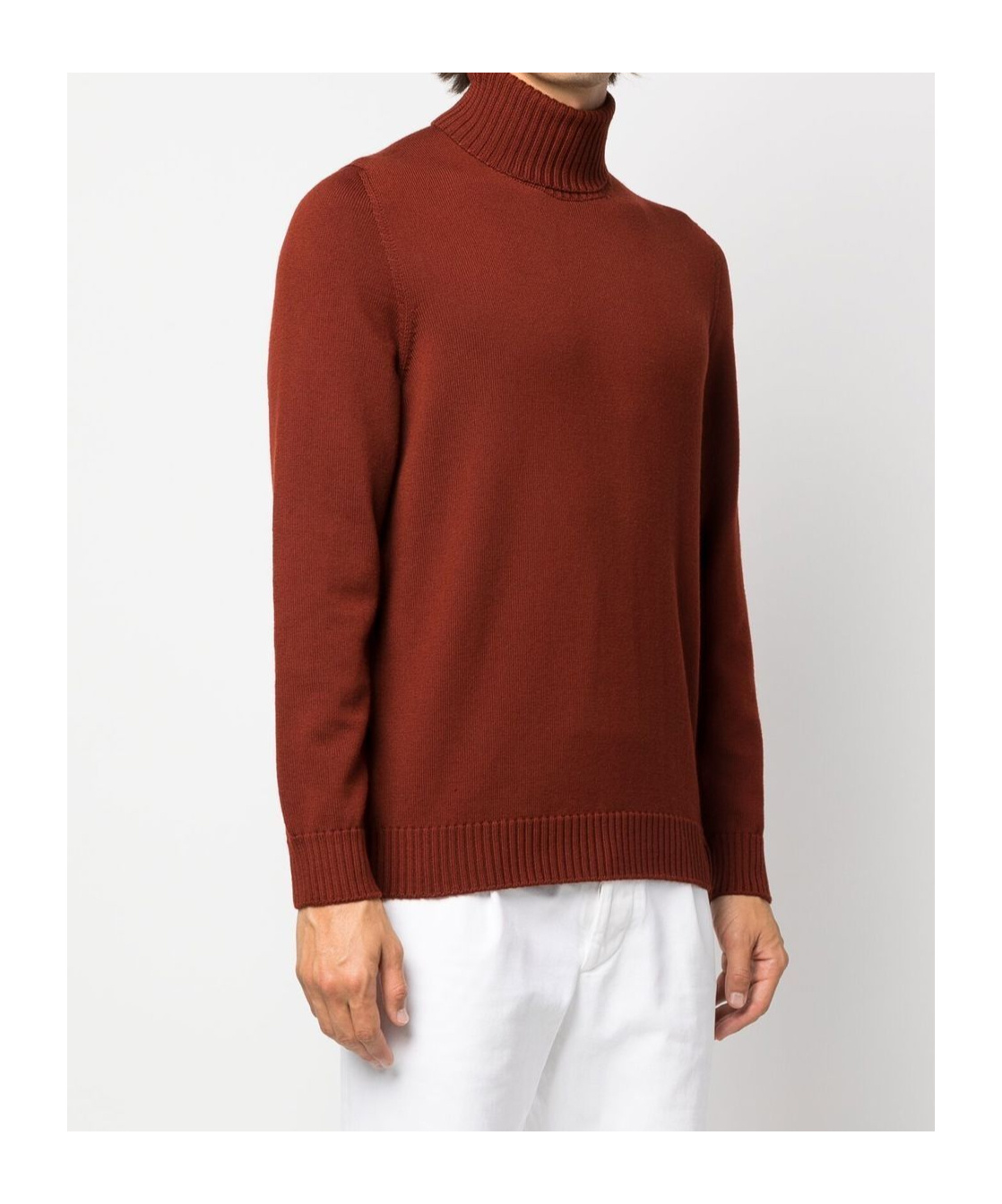 Drumohr Long-sleeved Turtleneck Sweater In Red