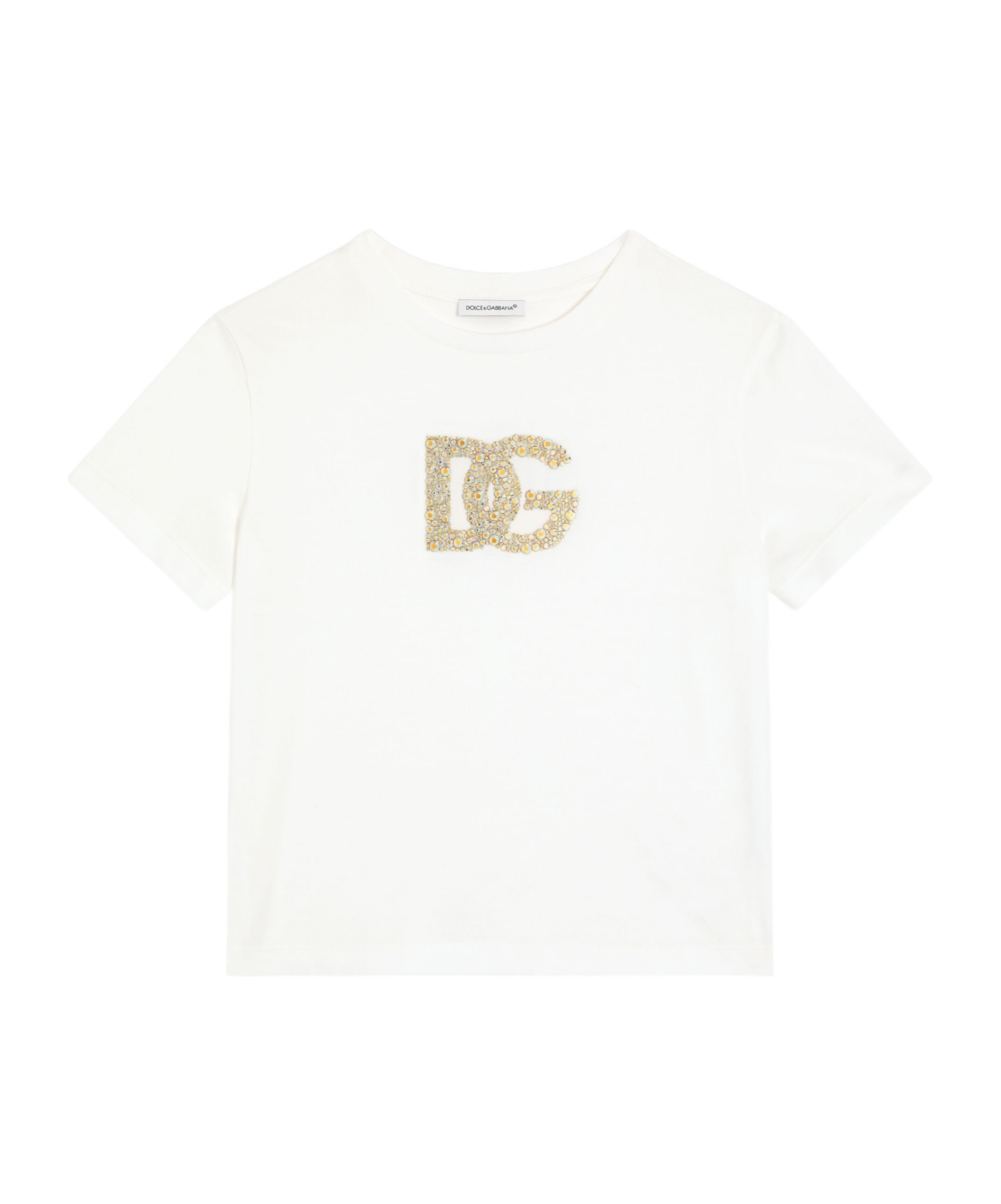 Dolce & Gabbana Dg Logo Jersey T-shirt In White