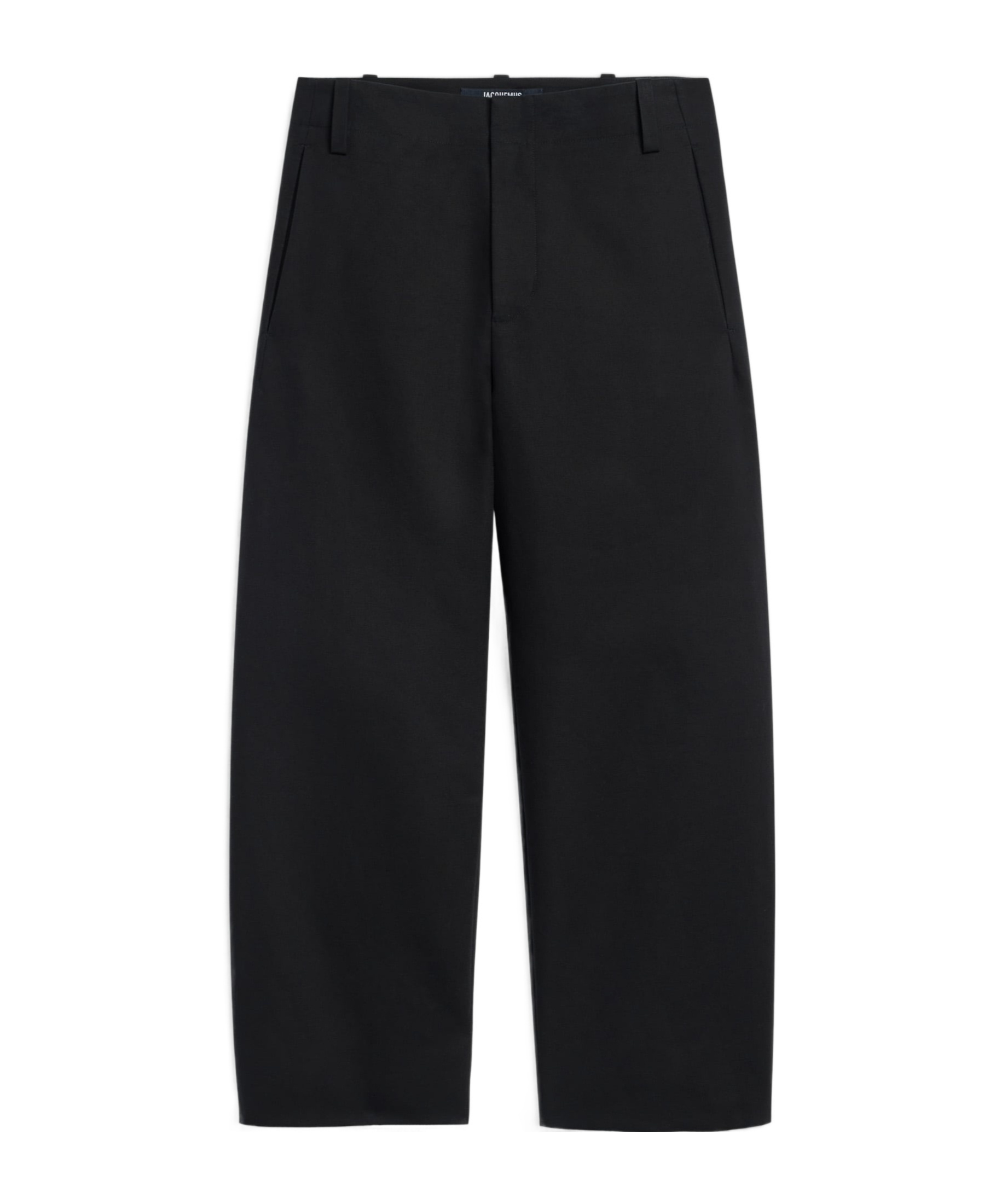 Jacquemus Belt-loop Casual Pants In Black