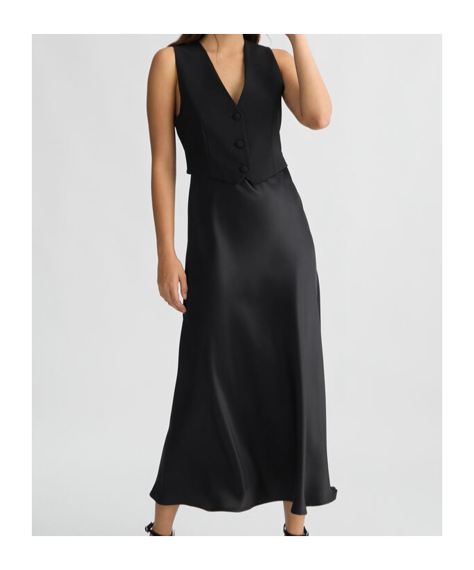 Liu •jo Abito Lungo Con Gilet In Black