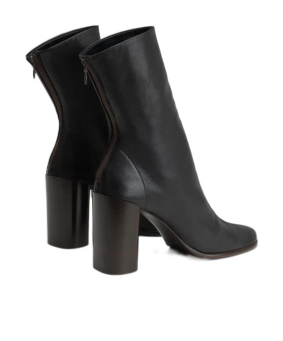 Lemaire 80mm Anatomic Zip-detail Block-heel Boots In Brown