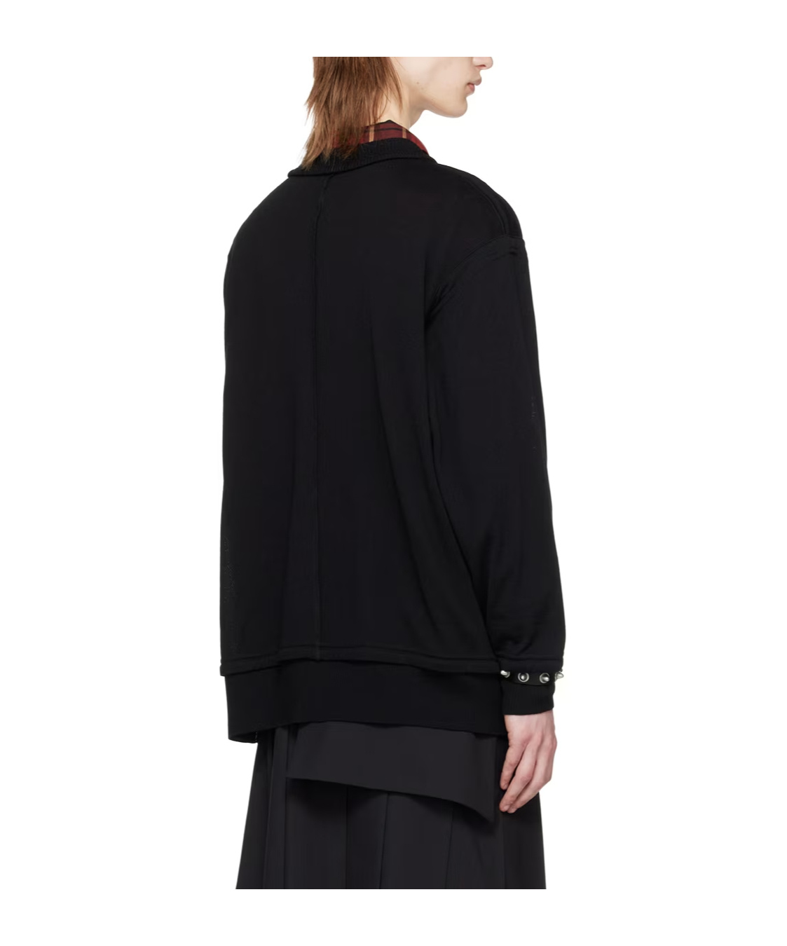 Undercover Decorative Sewing Knitted Pullover In Black