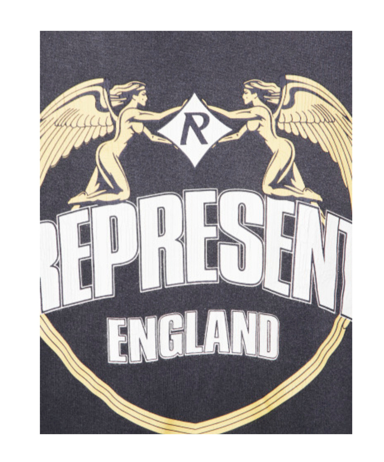 Represent Cotton Sweatshirt With Distressed Effect In Black