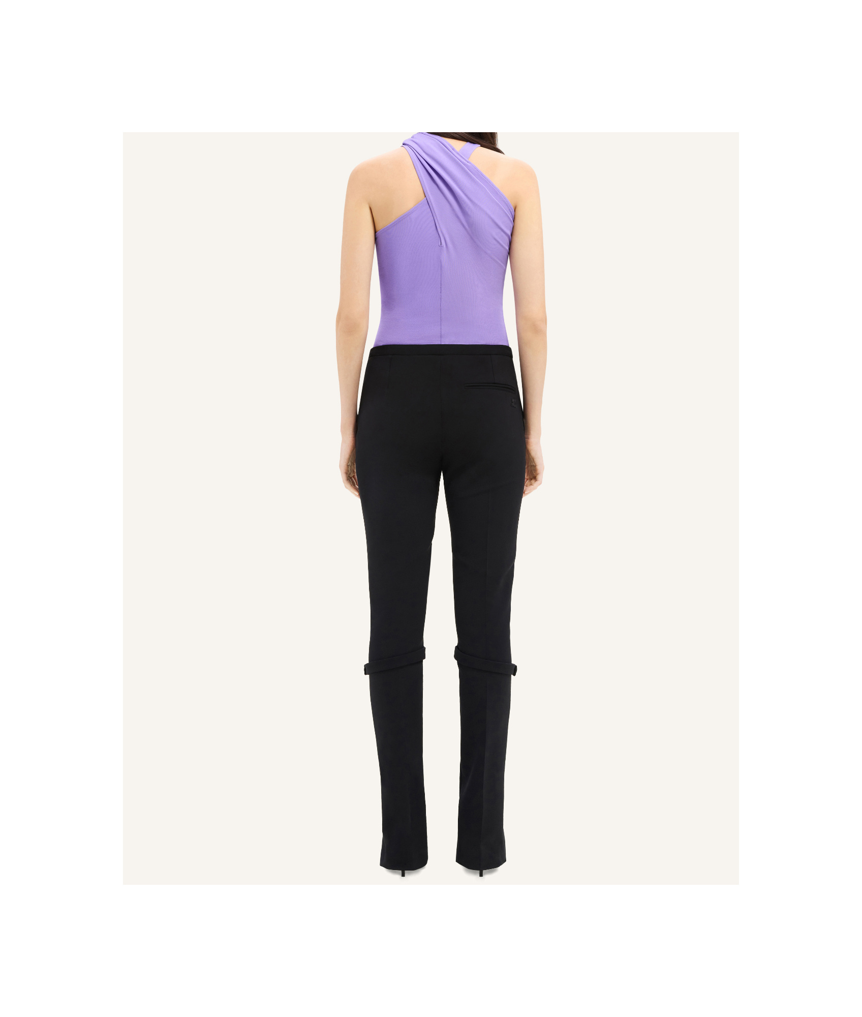 Courrèges Zip Wool Blend Pants In Black