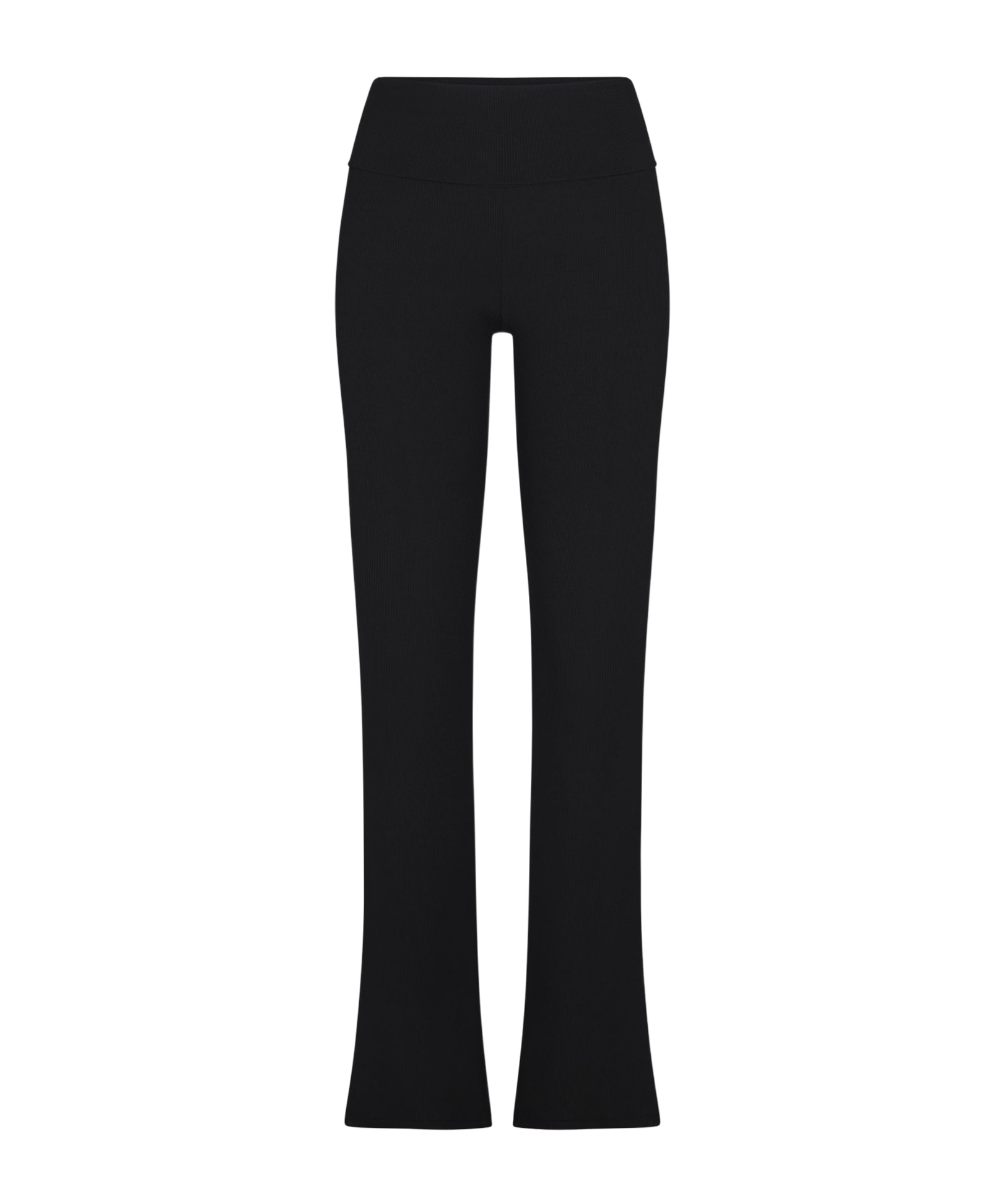 Skims Womens Onyx Outdoor Bootcut High-rise Stretch Cotton-blend Leggings In Shadesonyx