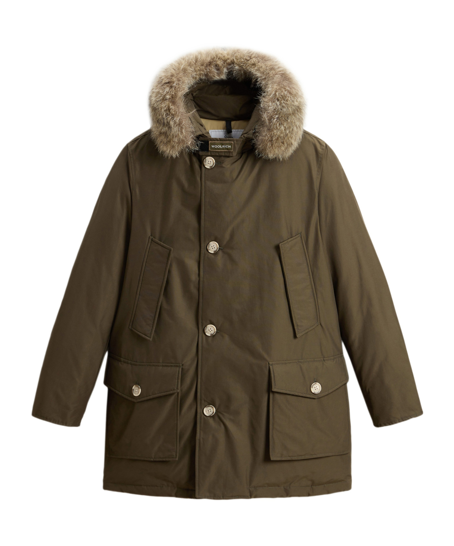 Woolrich Long-sleeved Cotton-padded Jacket In Multi