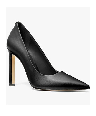 Shop Michael Michael Kors Amara 105mm Leather Pumps In Black