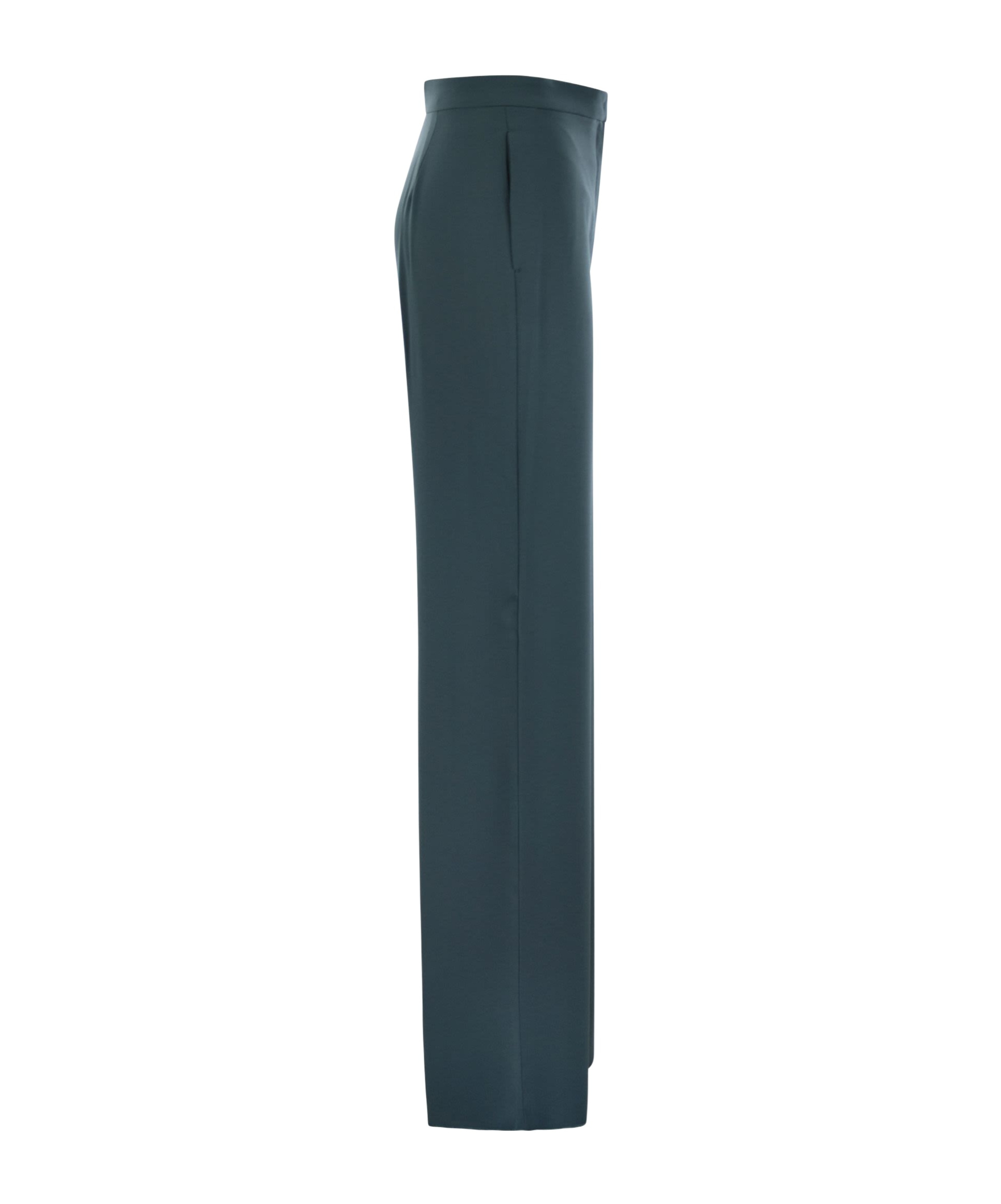Max Mara Studio Medusa - Fluid Cady Trousers In Green