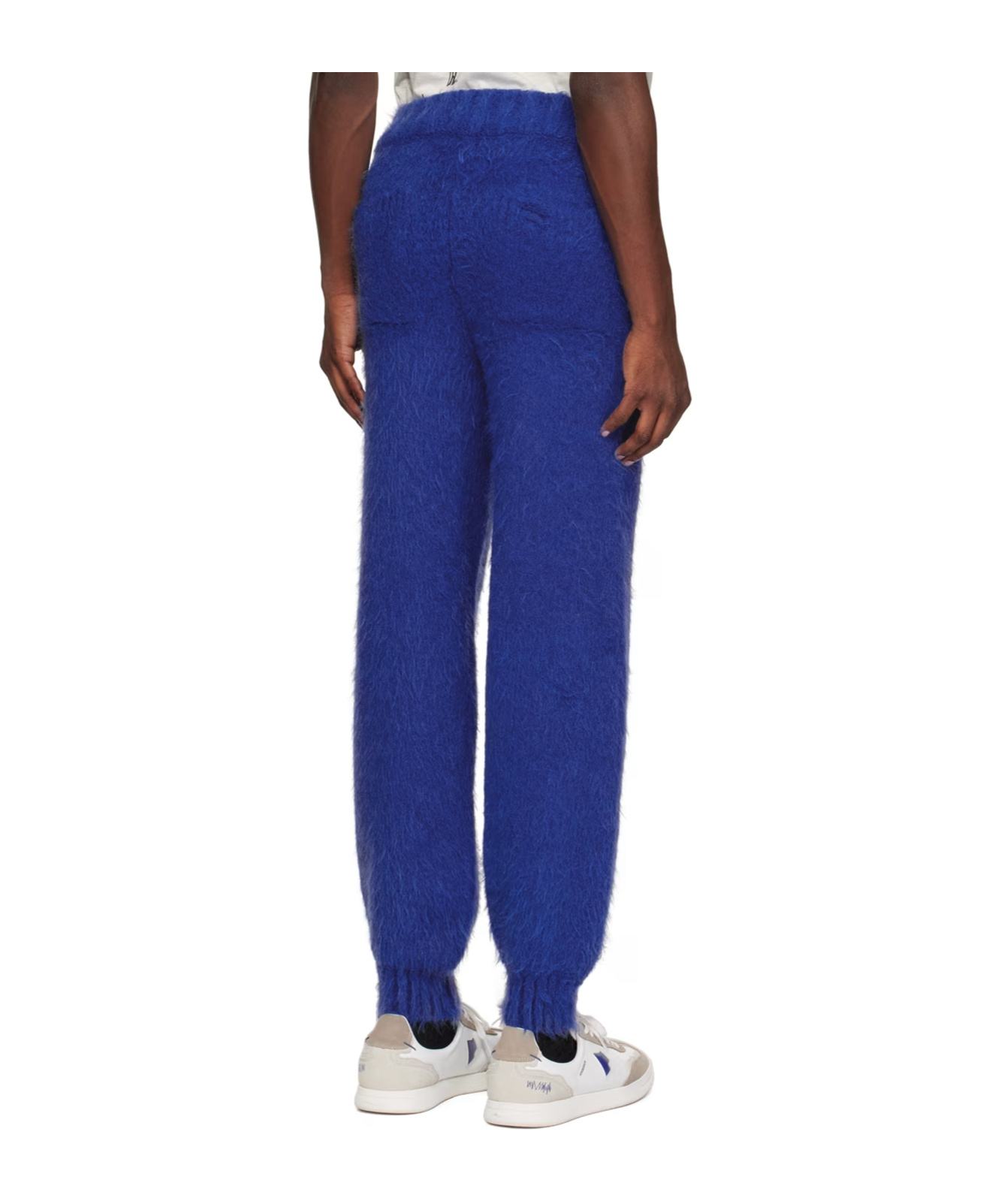 Ader Error Blue Distressed Sweatpants In Blue