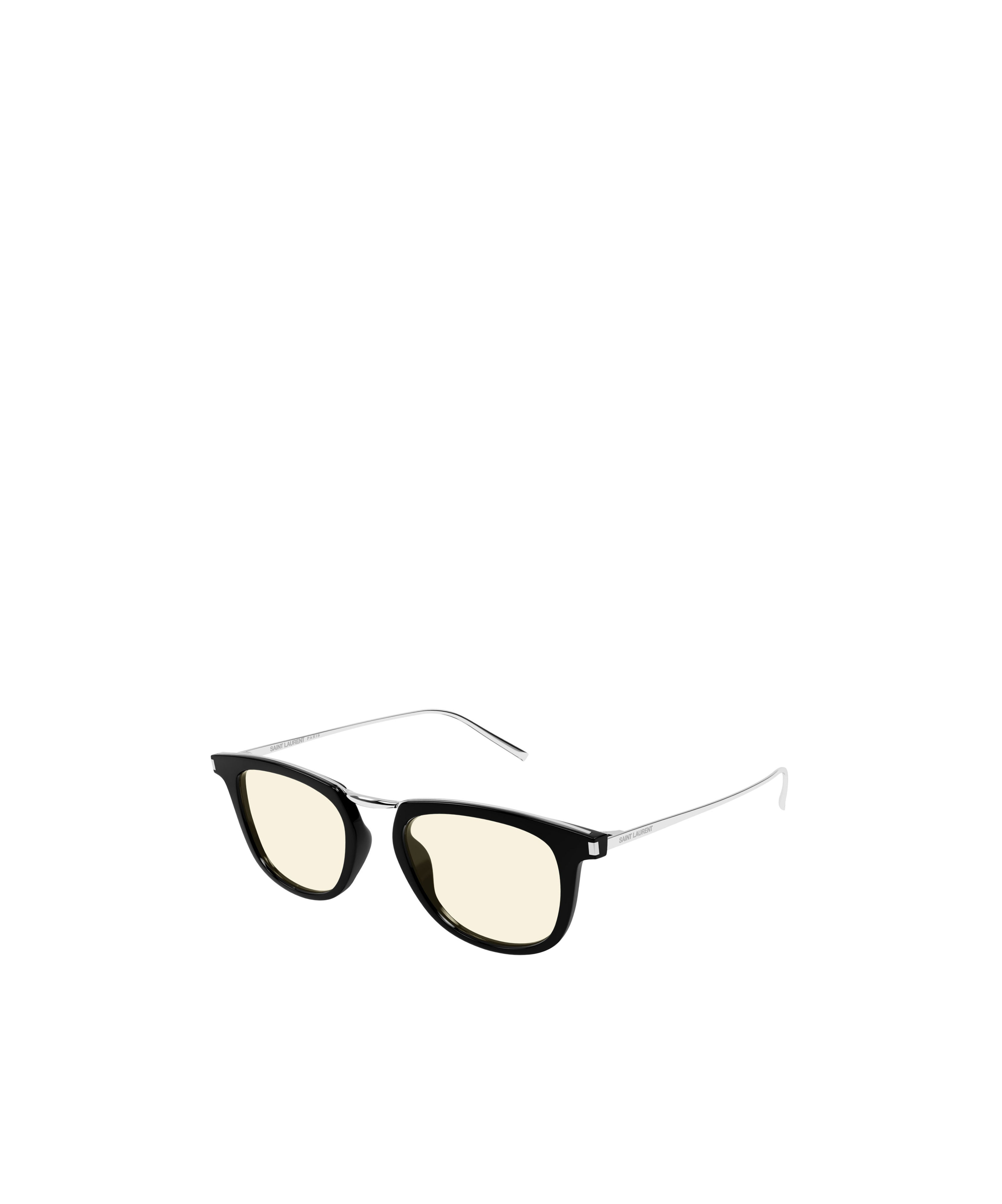 Saint Laurent Logo Sunglasses In White