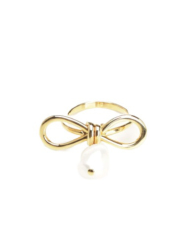 Marni Knot Detailed Embellished Ring In Gold