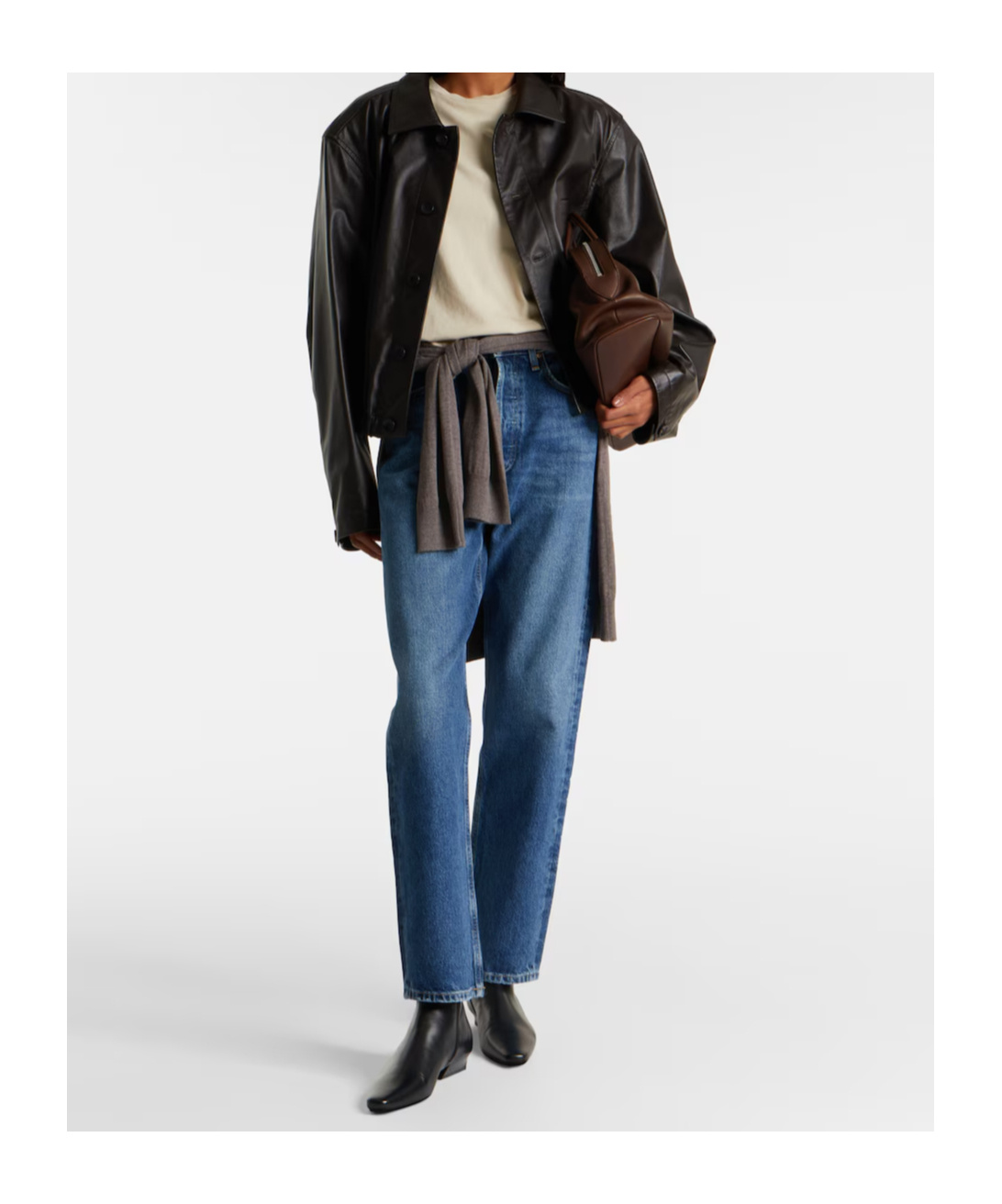 Agolde Mid-rise Straight-leg Denim Trousers In Blue