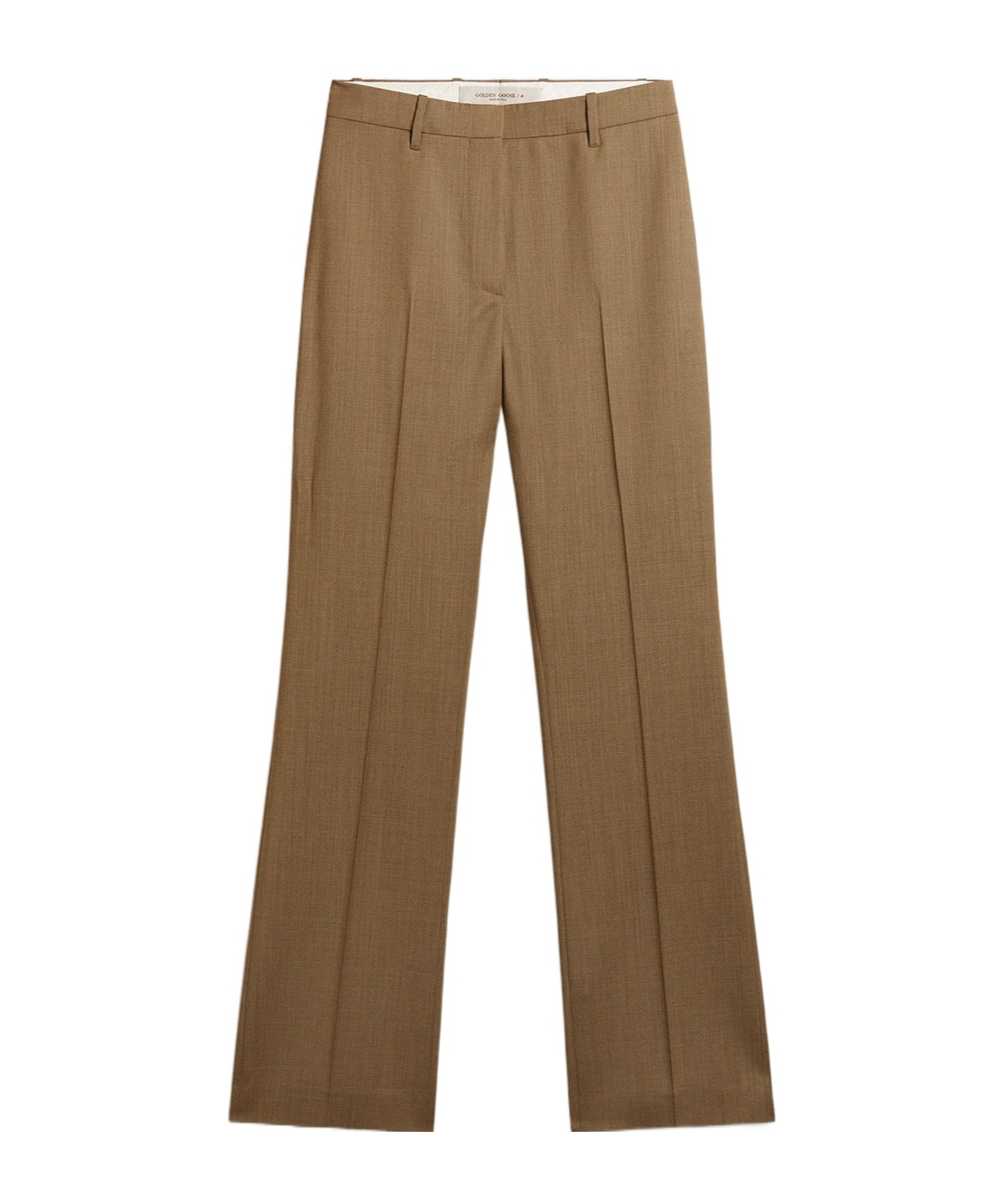 GOLDEN GOOSE WOMEN'S PANTS IN DOVE-GRAY TAILORED WOOL FABRIC