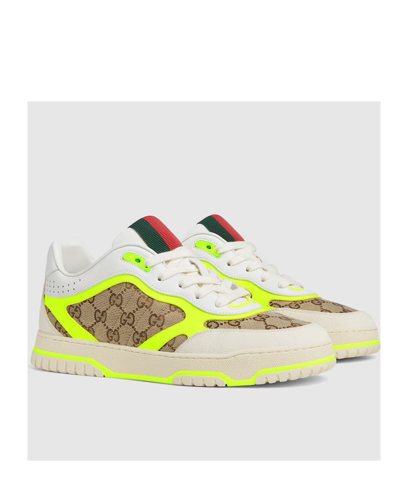 Gucci Re-web Gg Canvas Sneakers In Nude