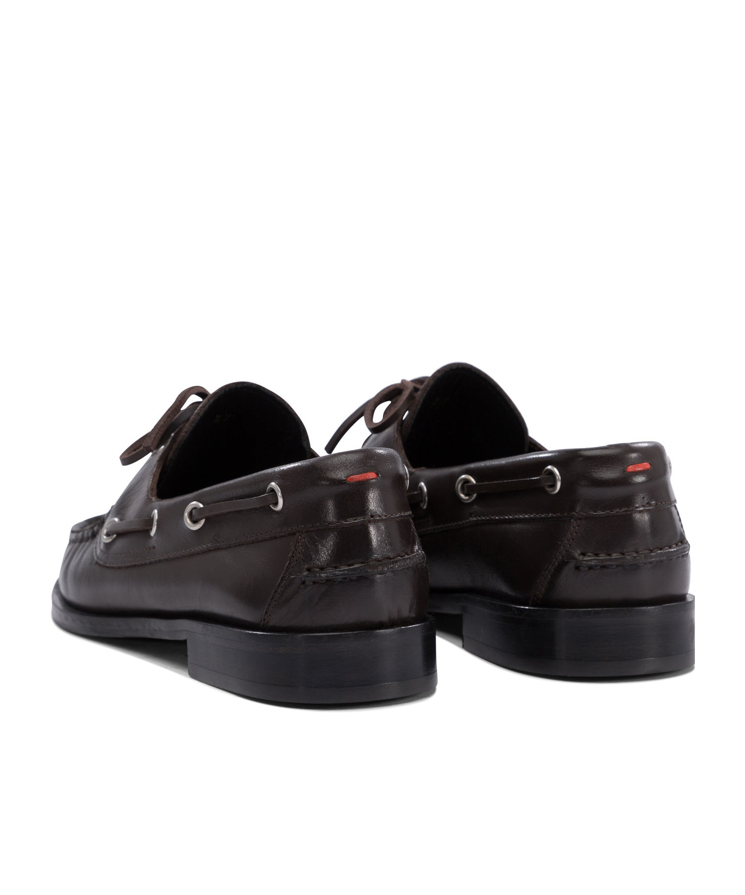 Aeyde 15mm Harris Leather Boat Shoes In Brown