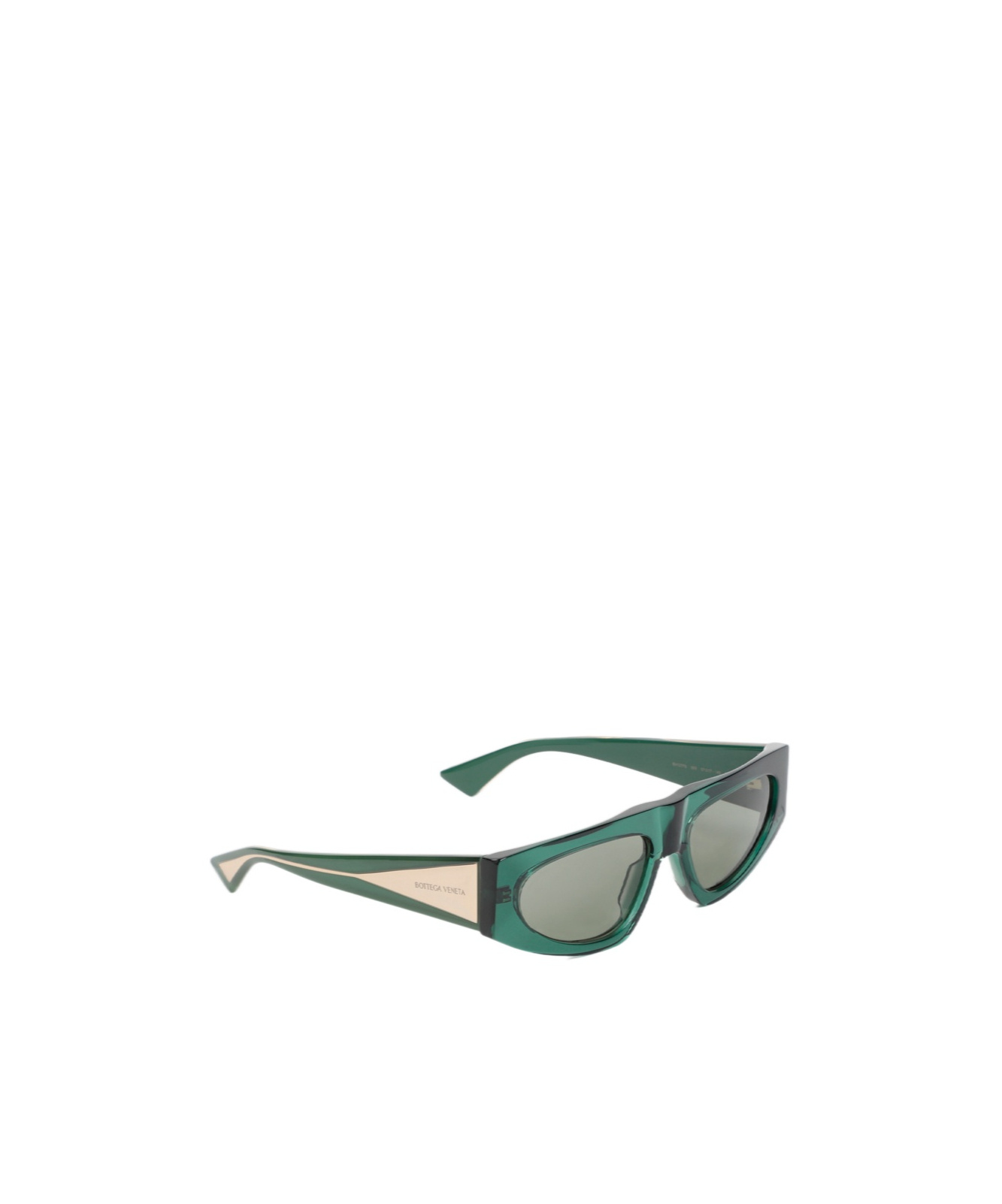 Bottega Veneta Translucent Oval-frame Sunglass In Gray